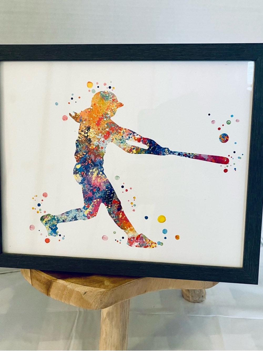 Dignovel Studios Watercolor Softball Player Print
Colorful watercolor silhouette